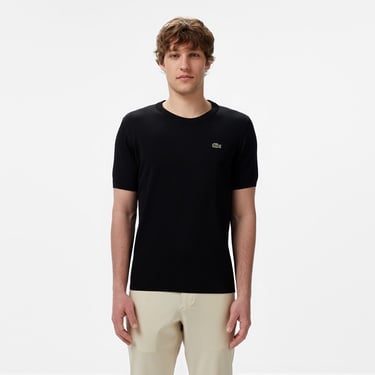  Erkek Regular Fit Kısa Kollu Bisiklet Yaka Siyah Triko