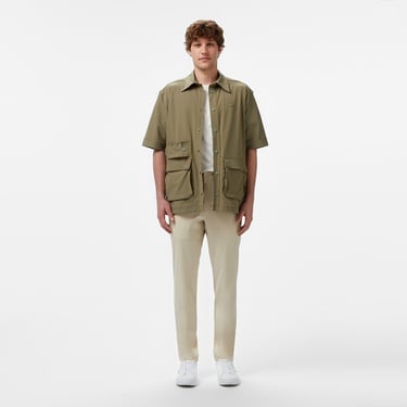  Lacoste Erkek Relaxed Fit Kısa Kollu Haki Gömlek