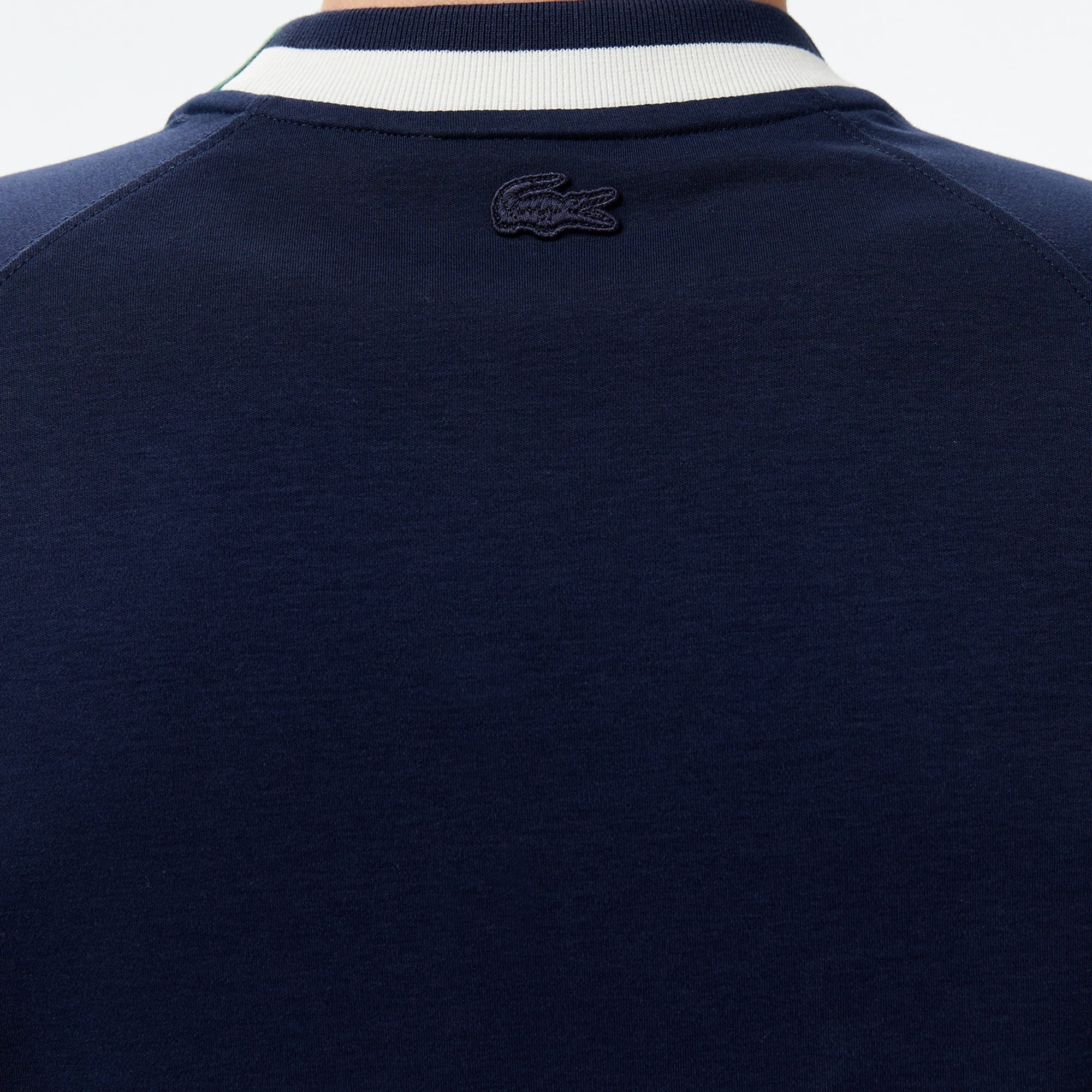 Lacoste Erkek Bisiklet Yaka Lacivert Cepli T-Shirt