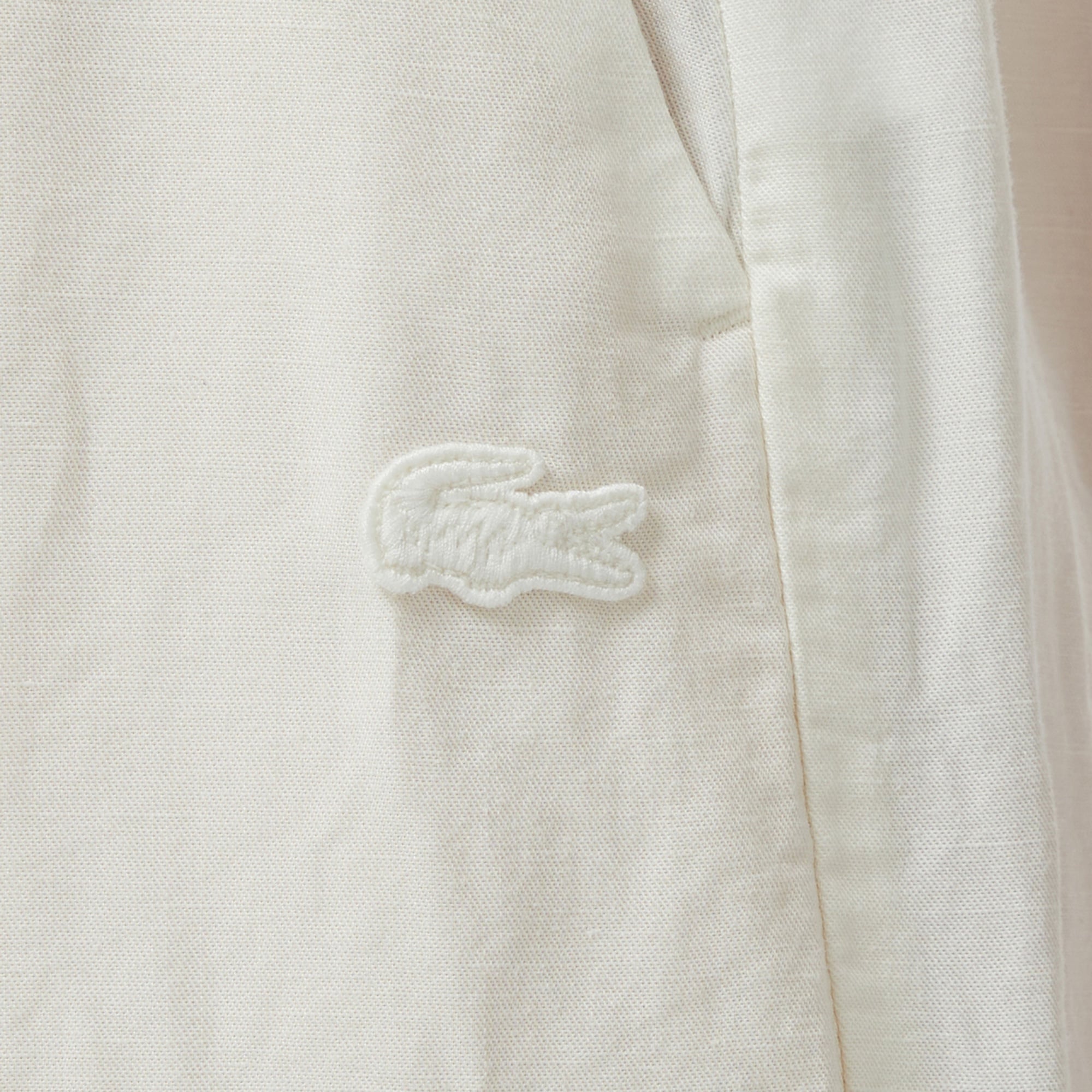 Lacoste Kadın Relaxed Fit Beyaz Pantolon