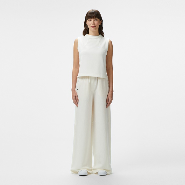  Kadın Relaxed Fit Beyaz Pantolon