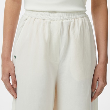  Kadın Relaxed Fit Beyaz Pantolon