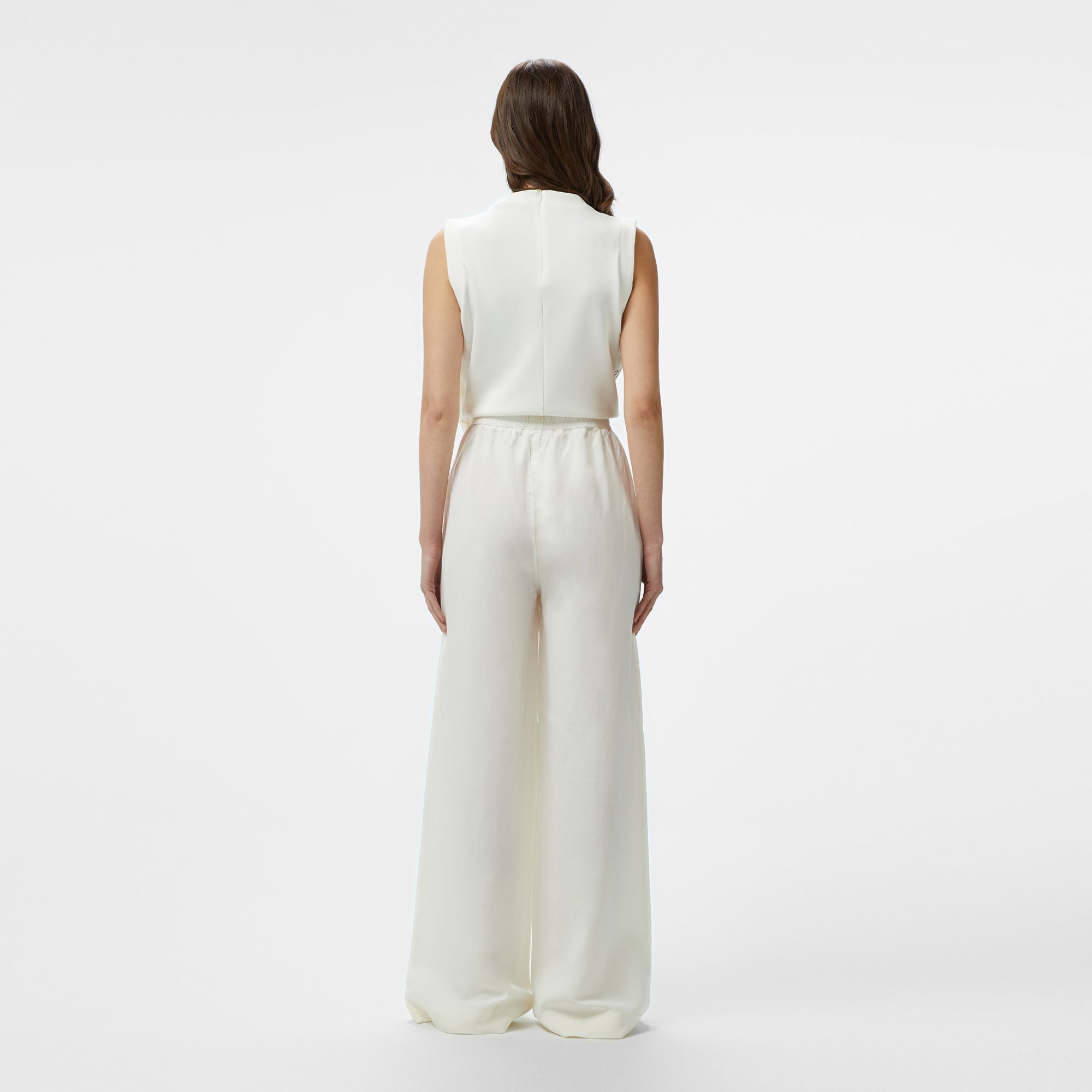 Lacoste Kadın Relaxed Fit Beyaz Pantolon