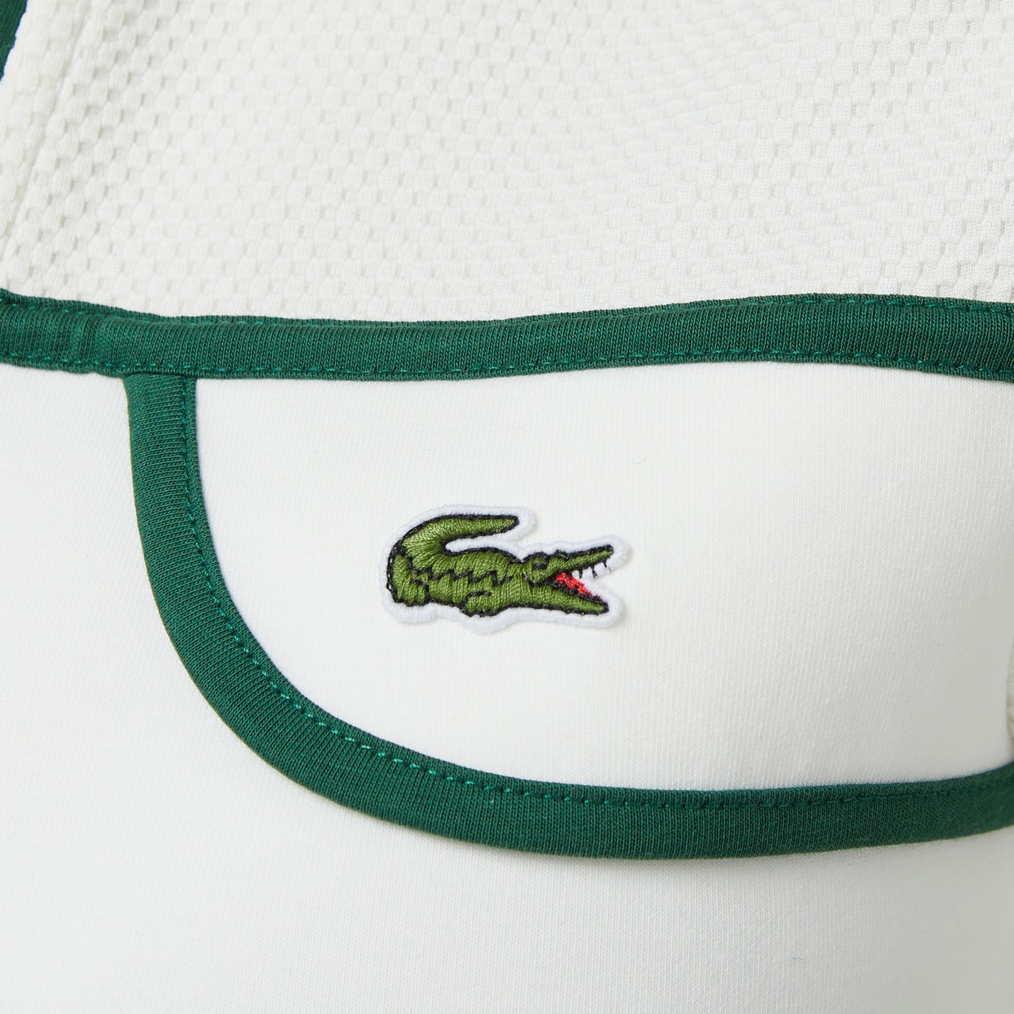 Lacoste Kadın Classic Fit Kısa Kollu Polo Yaka Renk Bloklu Beyaz Elbise