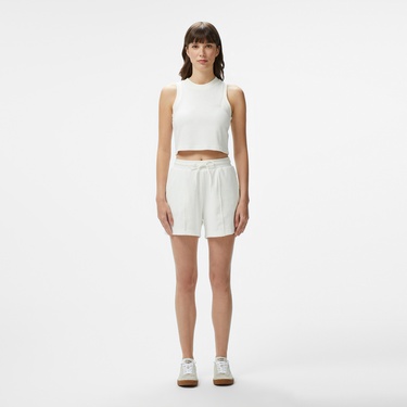  Kadın Relaxed Fit Beyaz Şort