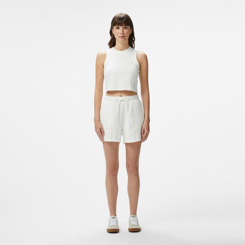  Kadın Relaxed Fit Beyaz Şort