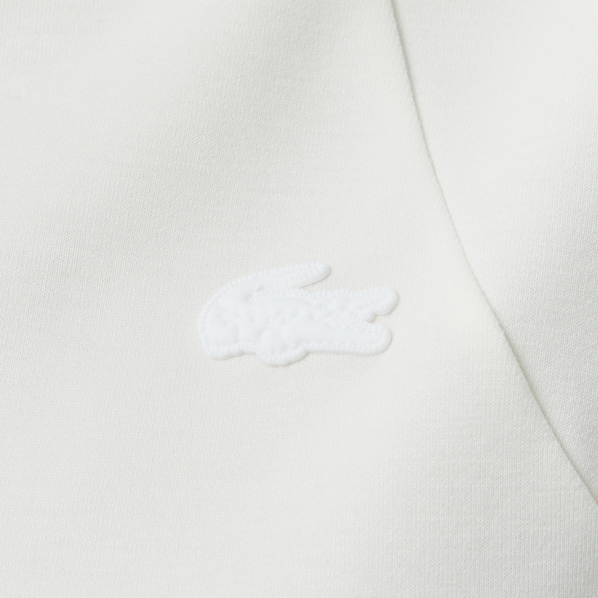 Lacoste Kadın Slim Fit Kolsuz Bisiklet Yaka Beyaz T-Shirt