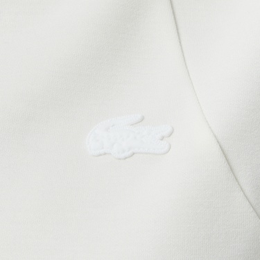  Lacoste Kadın Slim Fit Kolsuz Bisiklet Yaka Beyaz T-Shirt