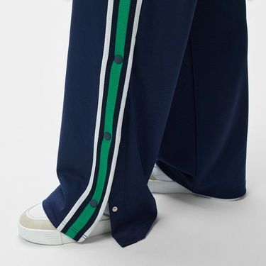  Kadın Relaxed Fit Renk Bloklu Lacivert Eşofman Altı