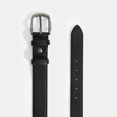  Erkek Siyah Spor Deri Kemer