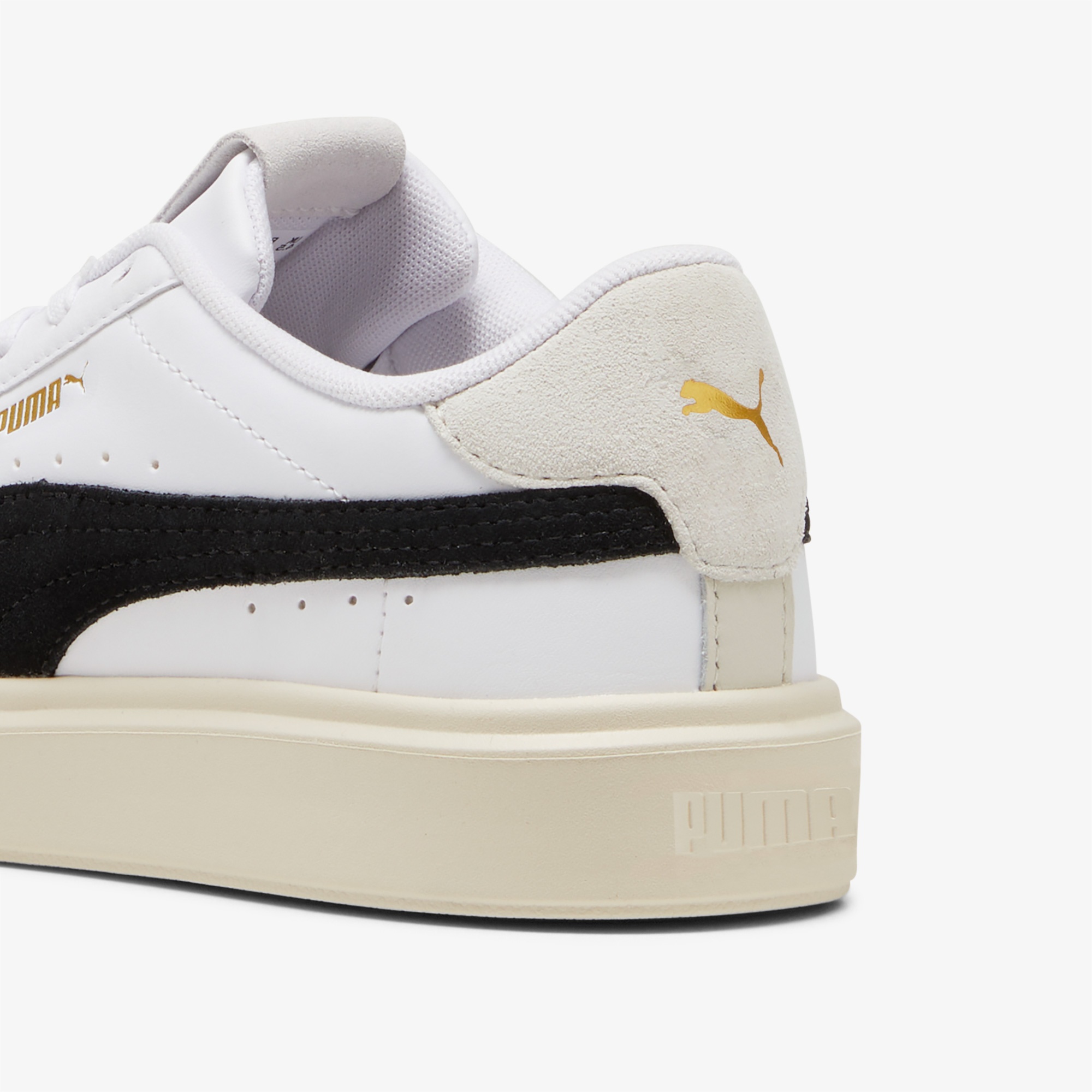 Puma Lajla T-Toe Kadın Siyah Bantlı Beyaz Spor Ayakkabı