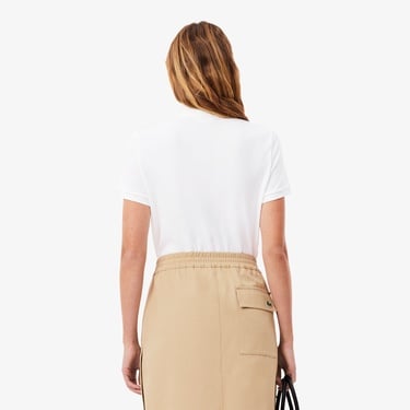  Lacoste Kadın Regular Fit Beyaz Polo