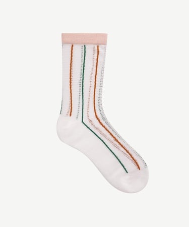  YARGICI Şerit Detaylı Çizgili Çorap