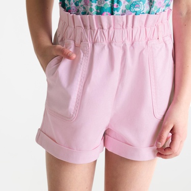  Jacadi Paris Kız Çocuk Lastikli Bel Gabardin Şort