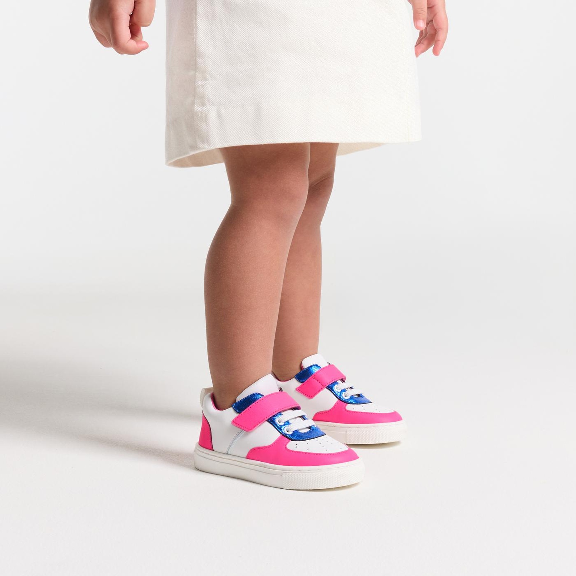 Jacadi Paris Kız Bebek Renk Bloklu Deri Sneaker