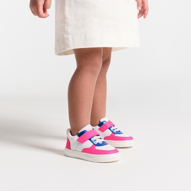  Jacadi Paris Kız Bebek Renk Bloklu Deri Sneaker