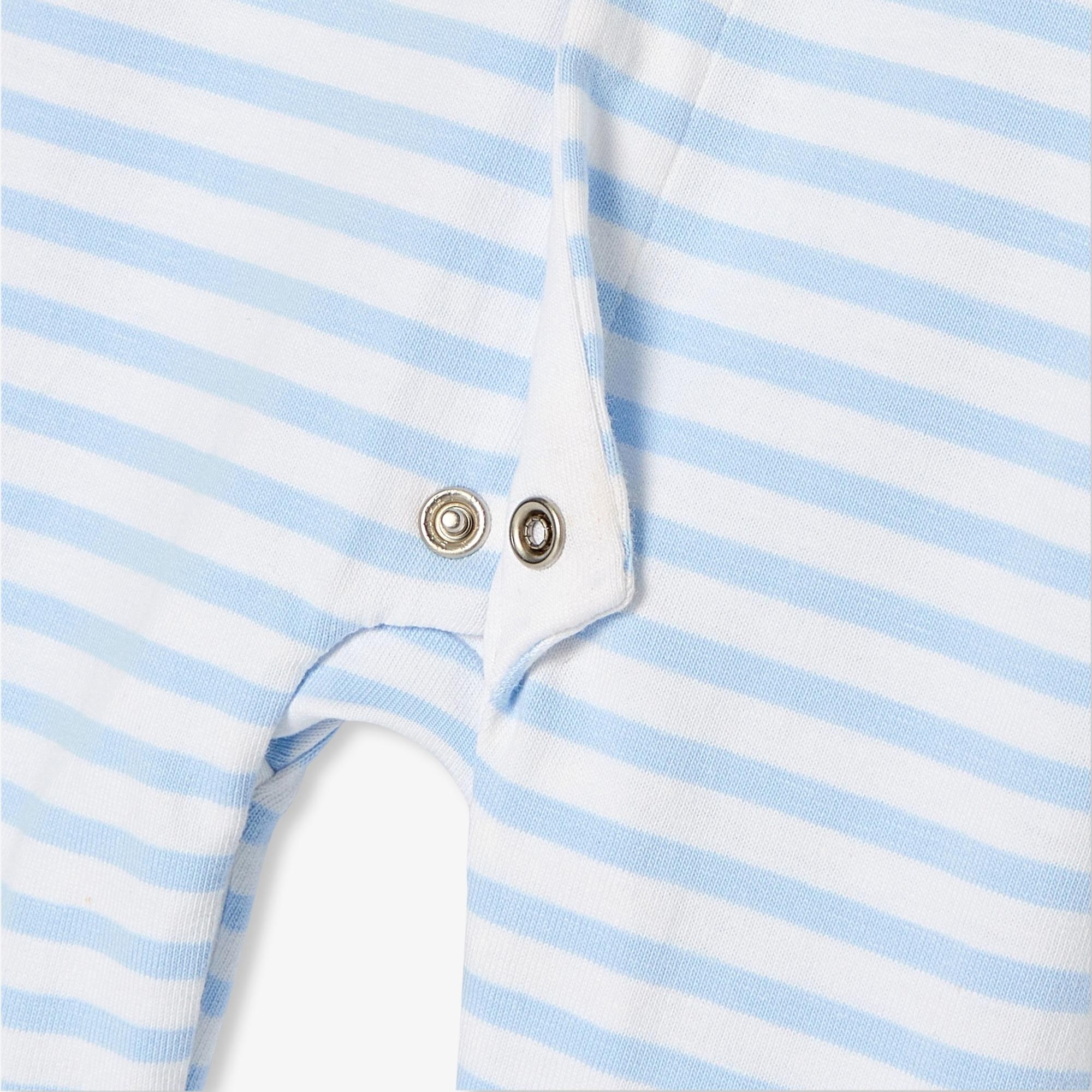 Jacadi Paris Yenidoğan Erkek Bebek Çizgili Jarse Tulum