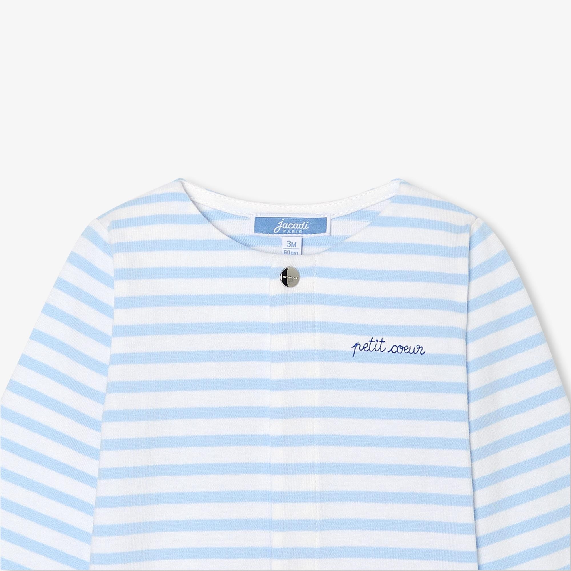 Jacadi Paris Yenidoğan Erkek Bebek Çizgili Jarse Tulum