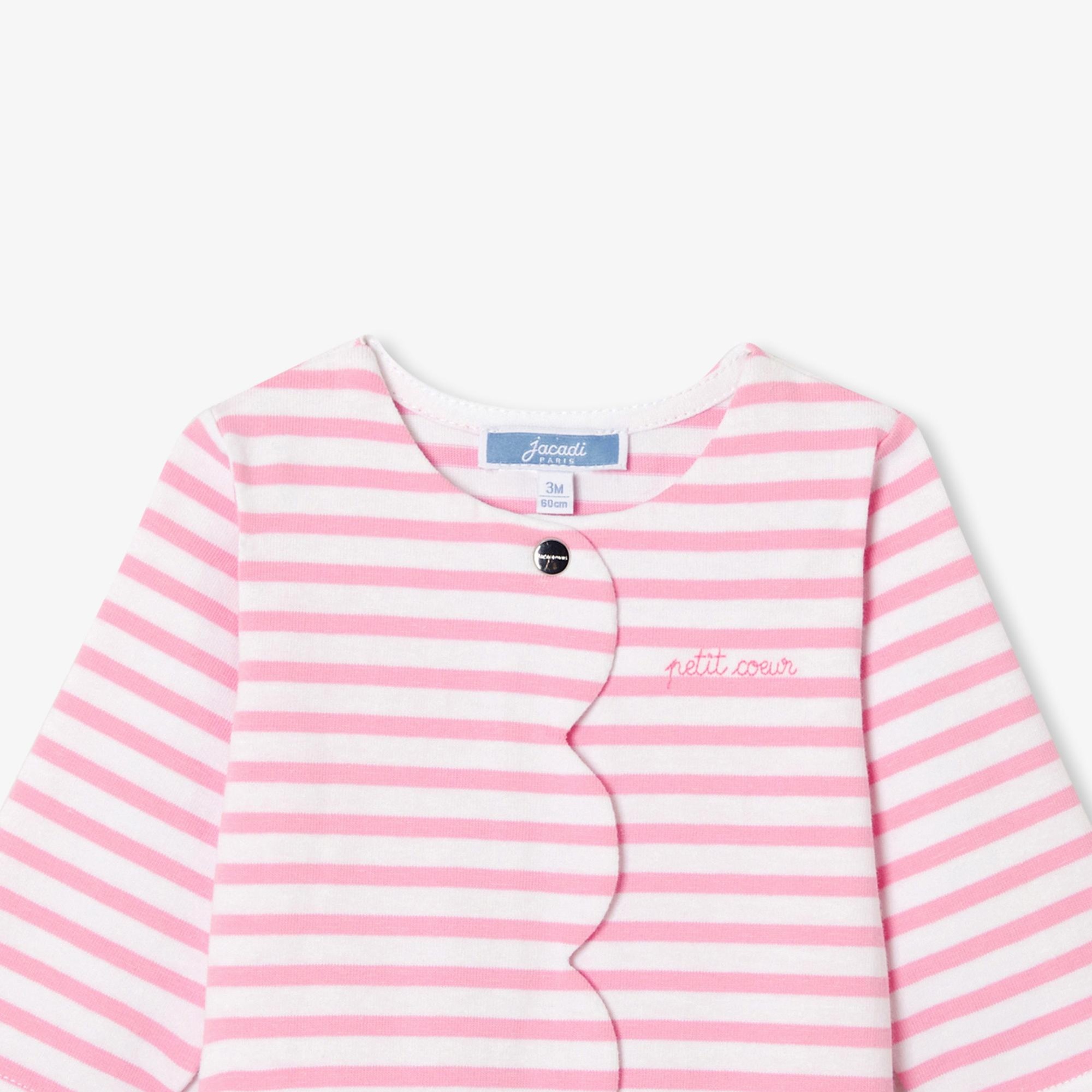 Jacadi Paris Yenidoğan Kız Bebek Çizgili Jarse Tulum