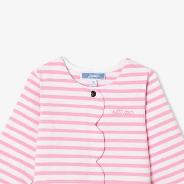  Jacadi Paris Yenidoğan Kız Bebek Çizgili Jarse Tulum