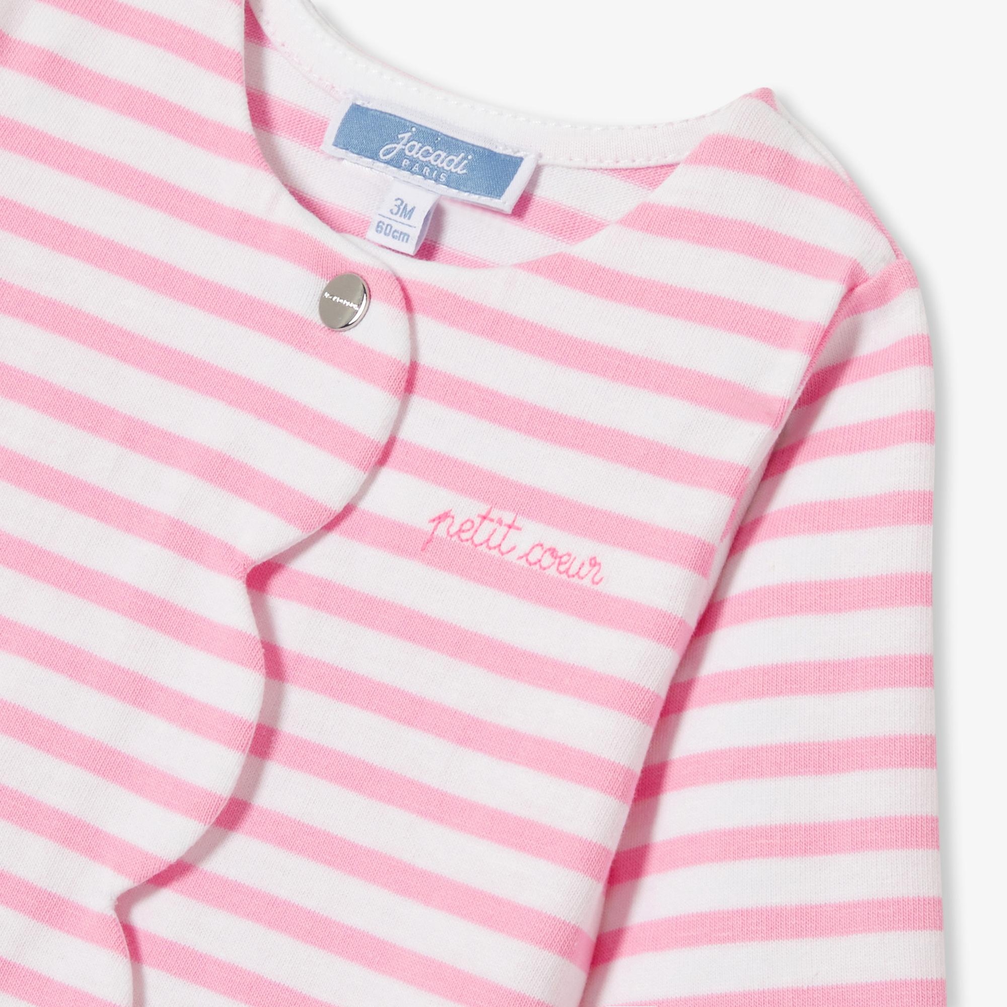 Jacadi Paris Yenidoğan Kız Bebek Çizgili Jarse Tulum
