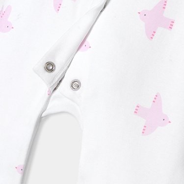  Jacadi Paris Yenidoğan Kız Bebek Interlok Örgü Desenli Tulum