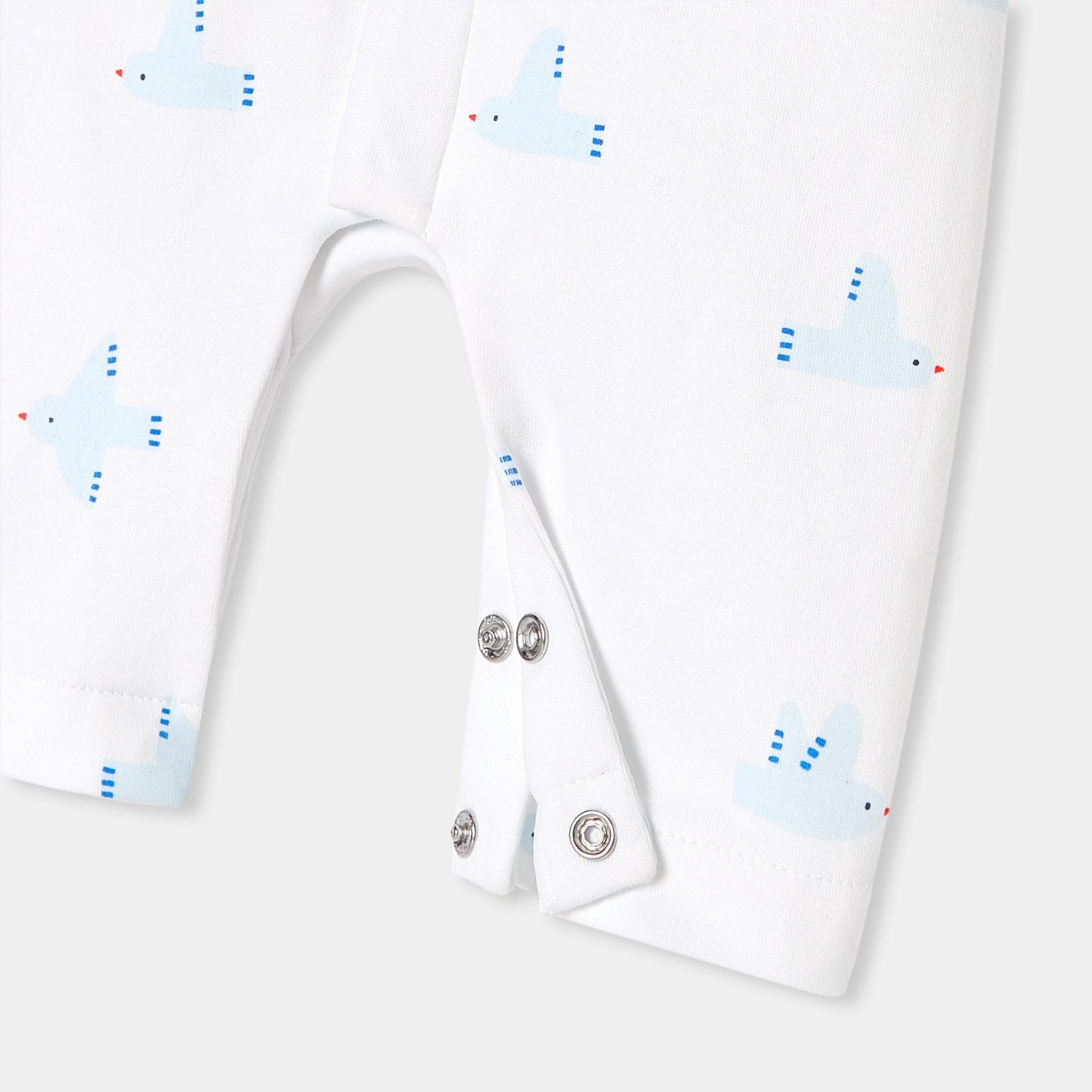 Jacadi Paris Yenidoğan Erkek Bebek Interlok Örgü Desenli Tulum