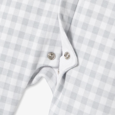  Jacadi Paris Yenidoğan Erkek Bebek Poplin Yaka Kareli Tulum