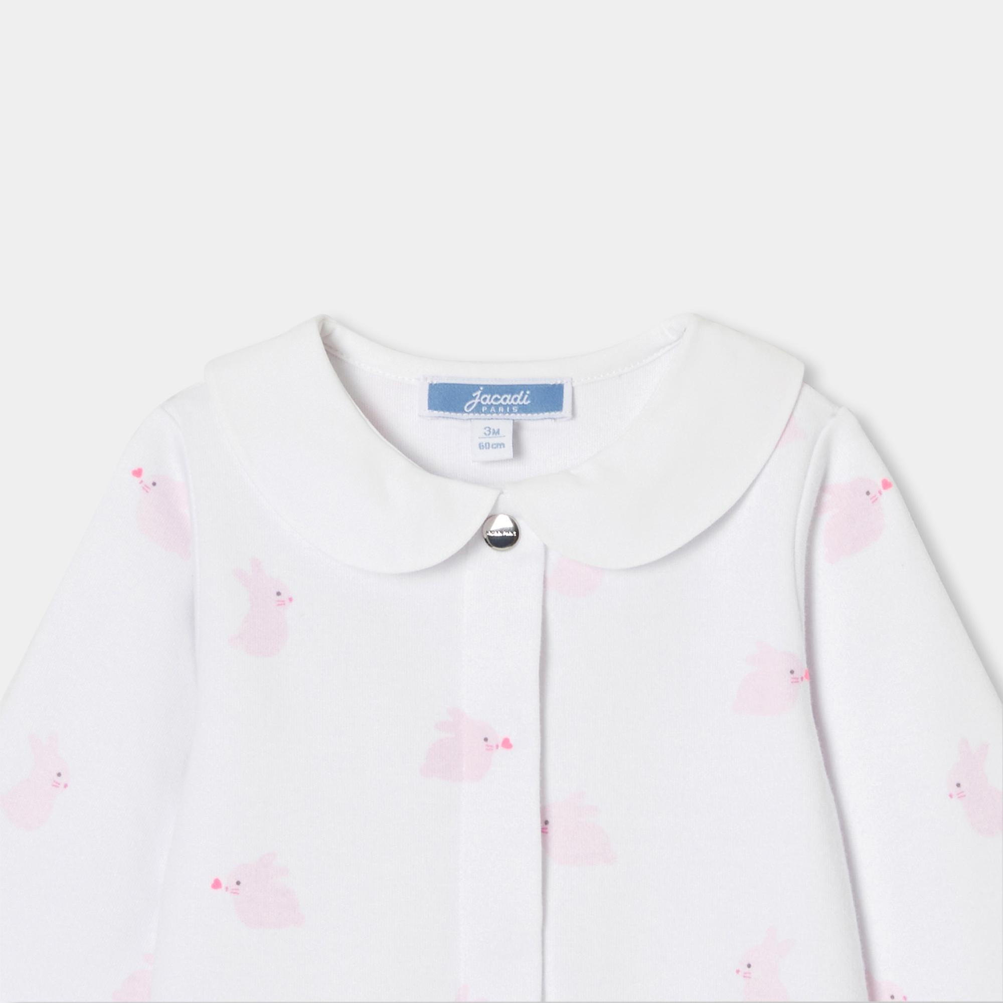 Jacadi Paris Yenidoğan Kız Bebek Desenli Poplin Tulum