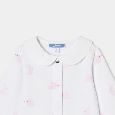  Jacadi Paris Yenidoğan Kız Bebek Desenli Poplin Tulum