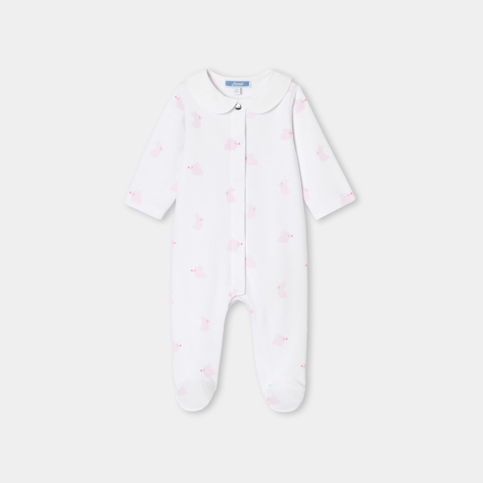  Jacadi Paris Yenidoğan Kız Bebek Desenli Poplin Tulum