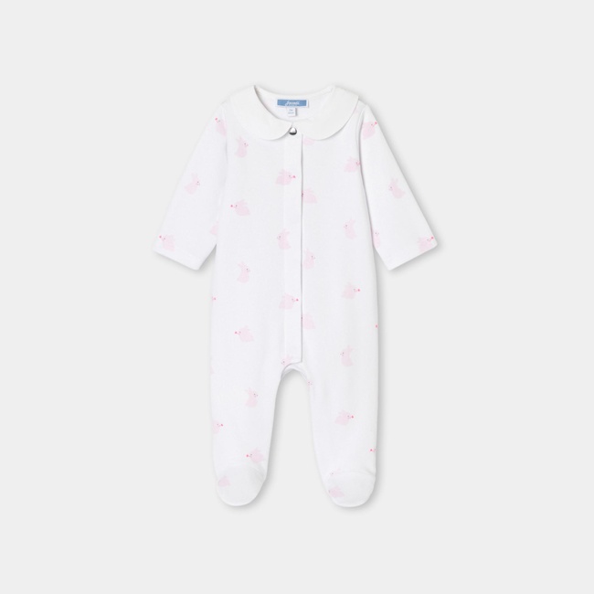  Jacadi Paris Yenidoğan Kız Bebek Desenli Poplin Tulum