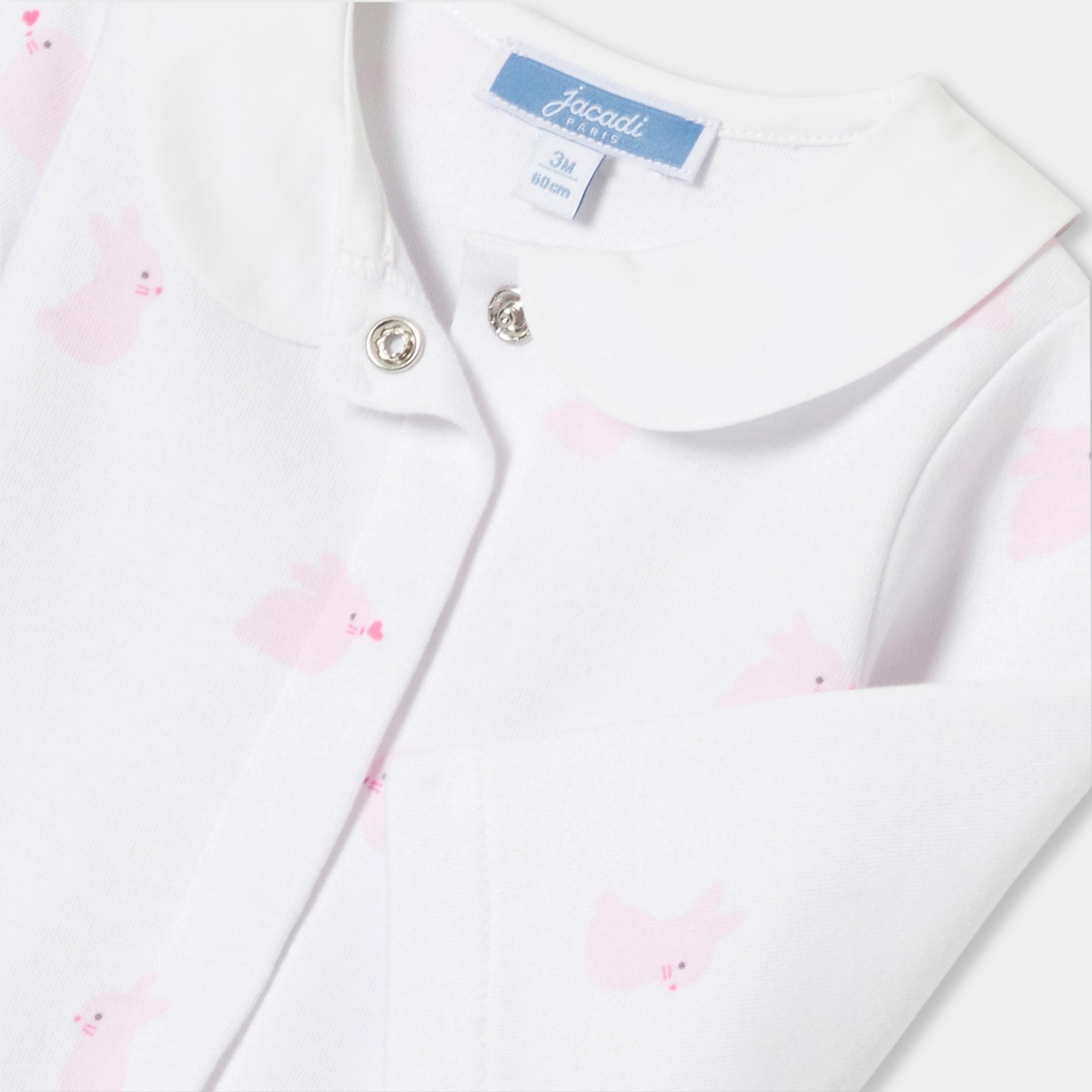 Jacadi Paris Yenidoğan Kız Bebek Desenli Poplin Tulum