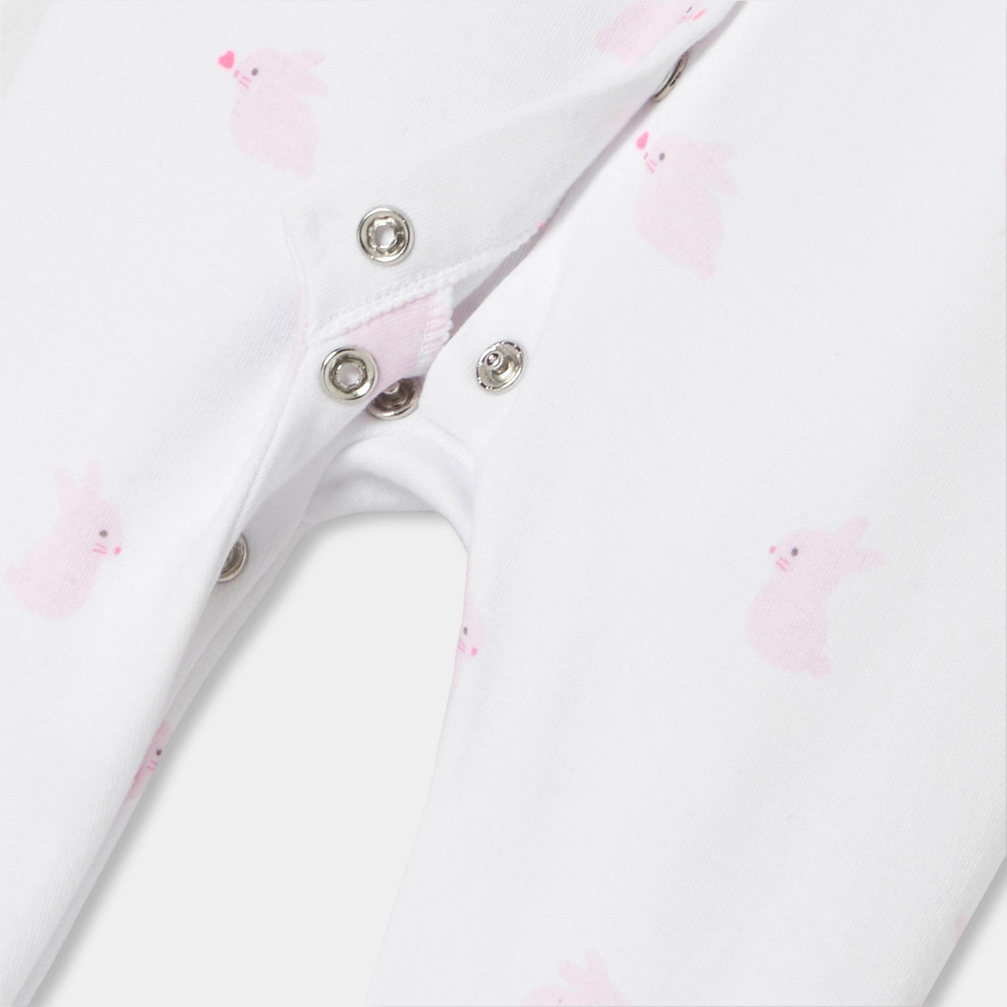 Jacadi Paris Yenidoğan Kız Bebek Desenli Poplin Tulum