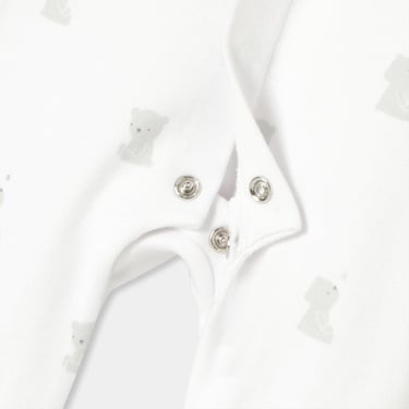  Jacadi Paris Yenidoğan Erkek Bebek Interlok Örgü Desenli Tulum