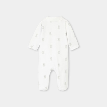  Jacadi Paris Yenidoğan Erkek Bebek Interlok Örgü Desenli Tulum