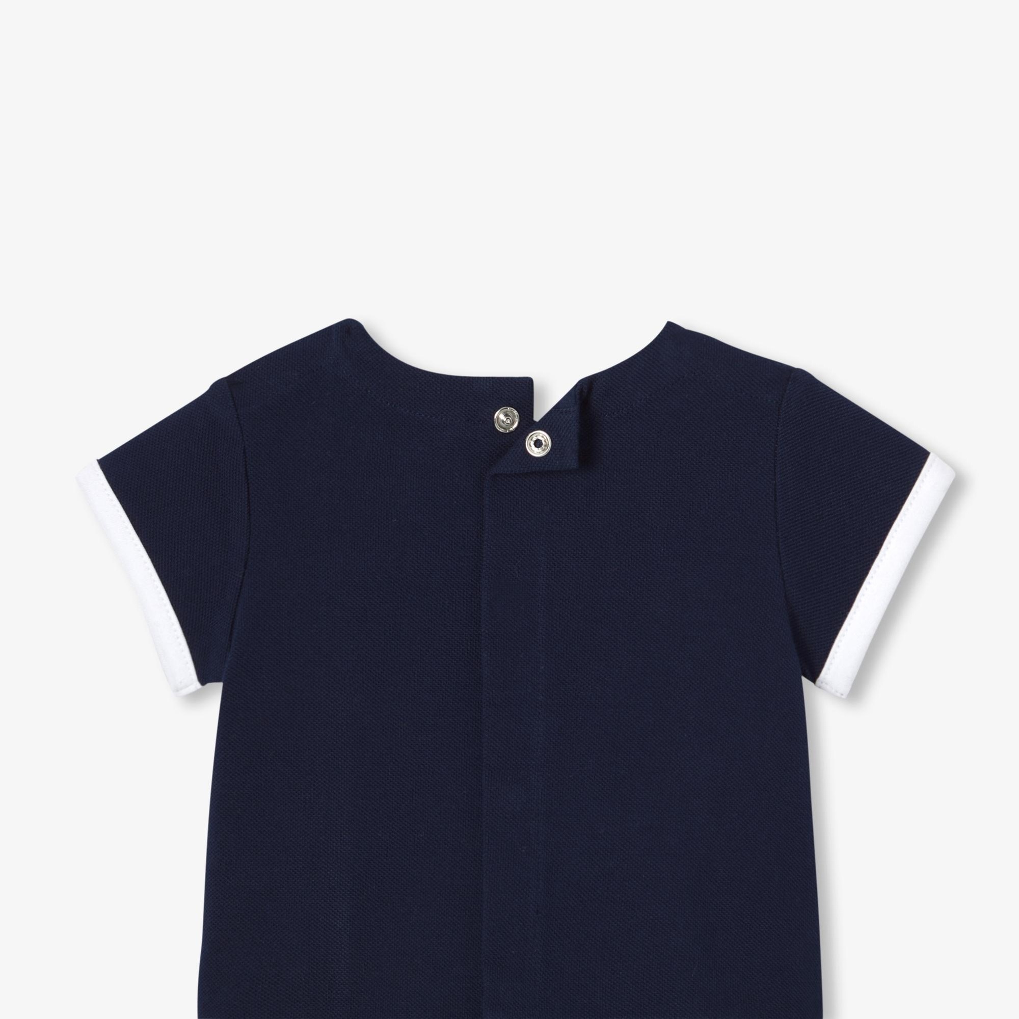 Jacadi Paris Yenidoğan Erkek Bebek Pamuklu Pike Şortlu İkili Set