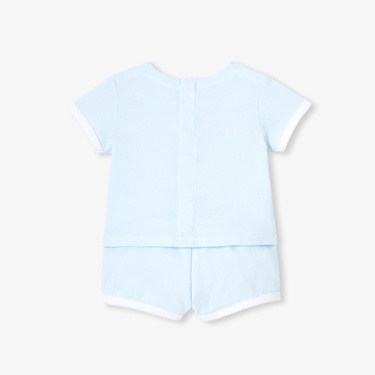  Jacadi Paris Yenidoğan Erkek Bebek Pamuklu Pike Şortlu İkili Set