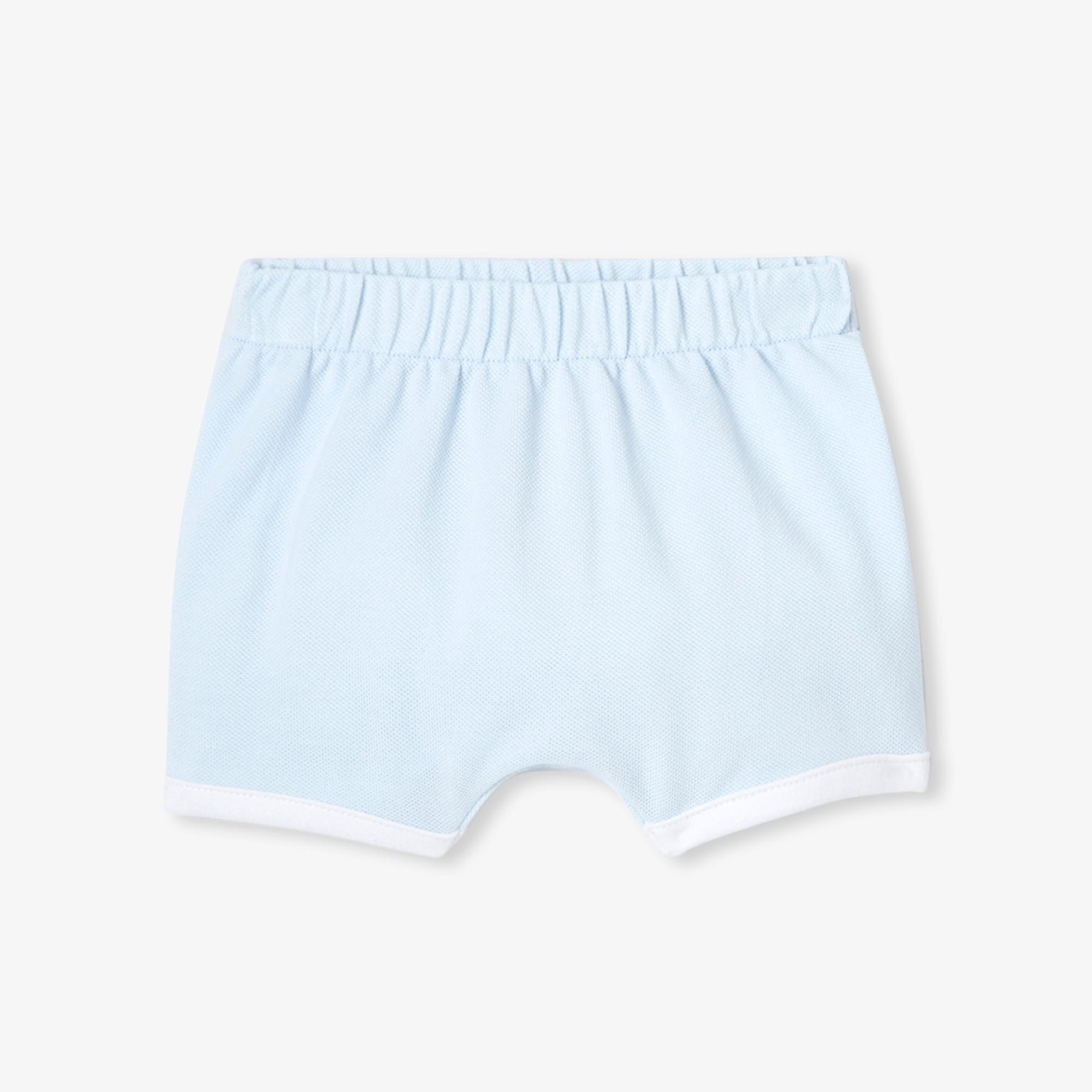 Jacadi Paris Yenidoğan Erkek Bebek Pamuklu Pike Şortlu İkili Set