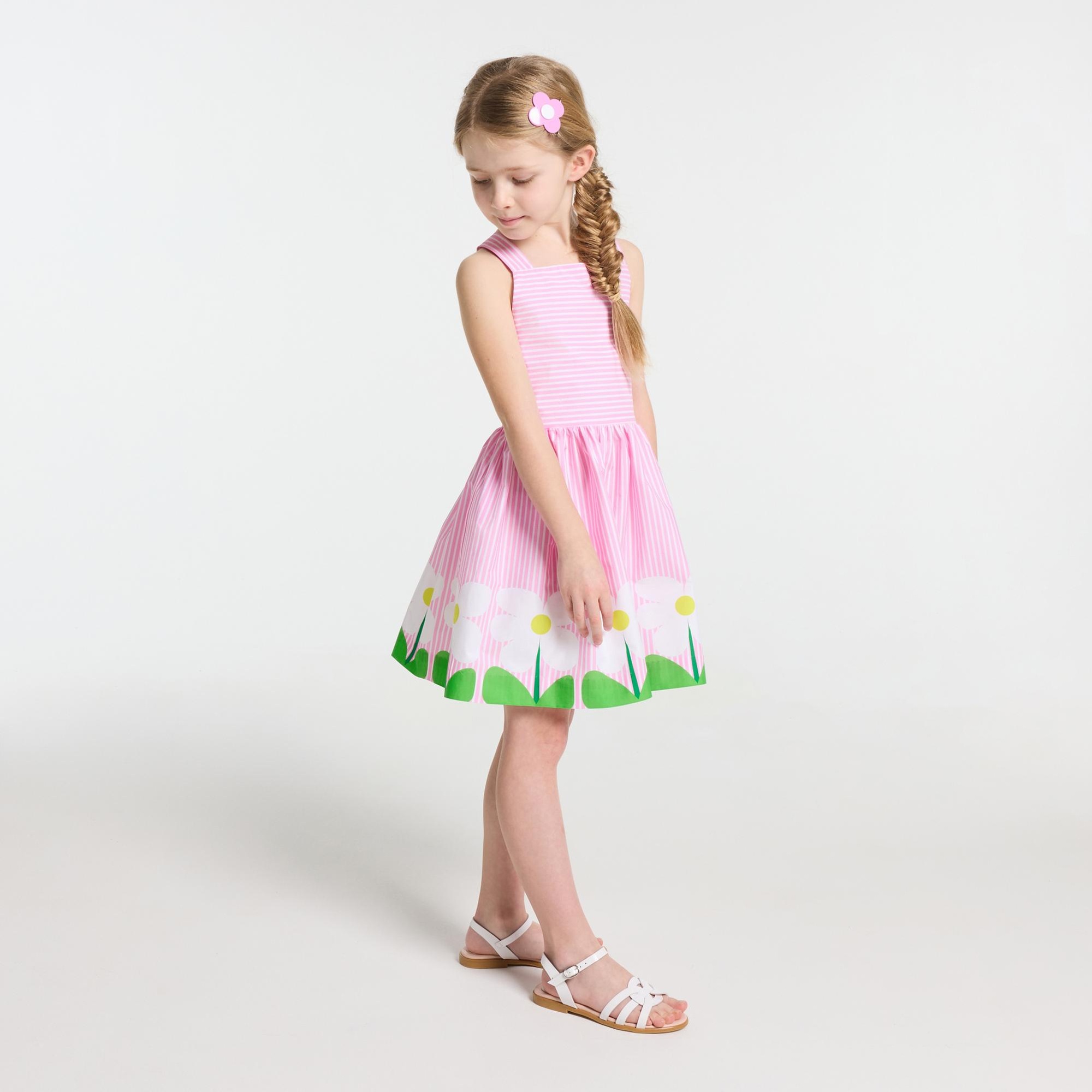 Jacadi Paris Kız Çocuk Çapraz Sırt Askılı Poplin Elbise