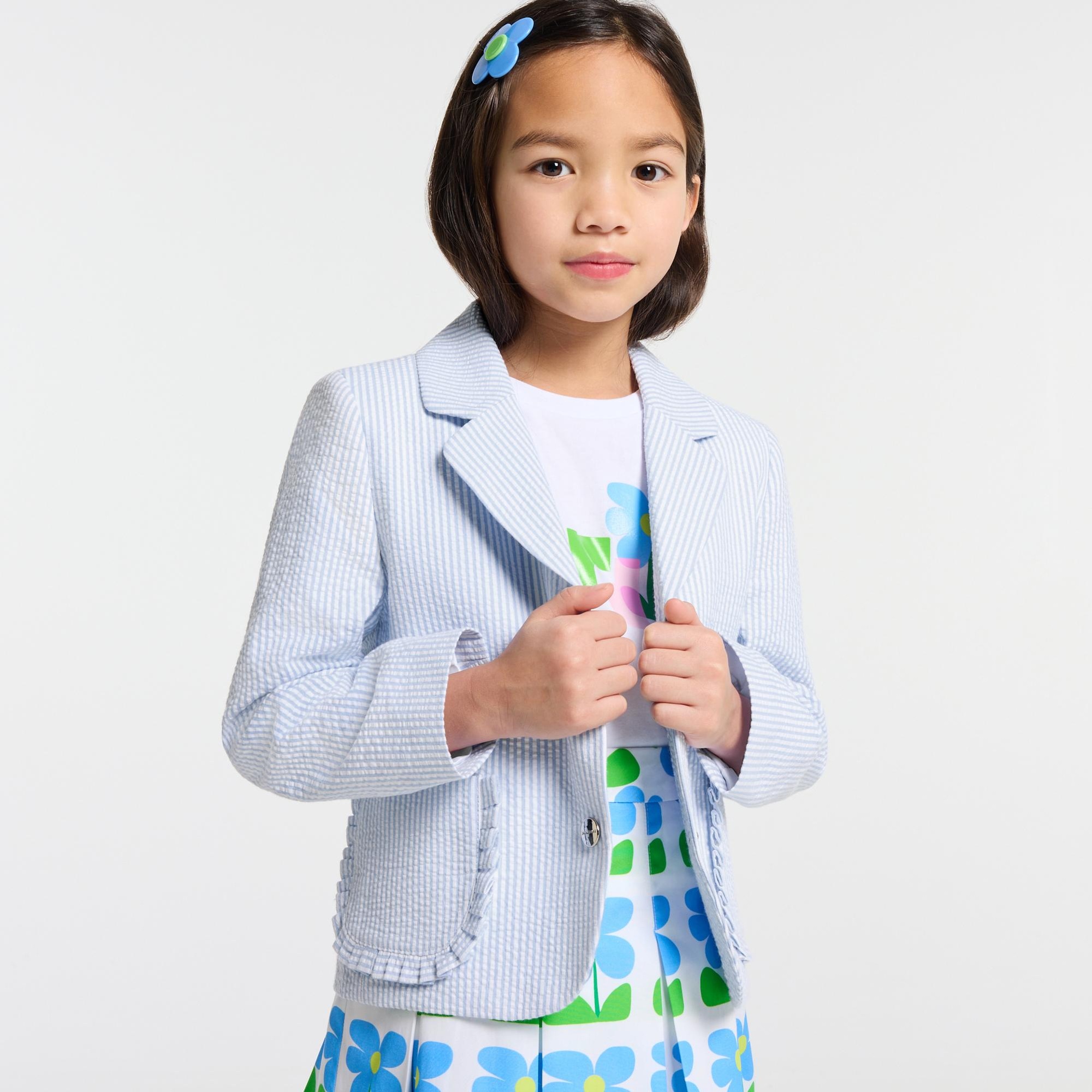 Jacadi Paris Kız Çocuk Gofre Kumaş Ceket