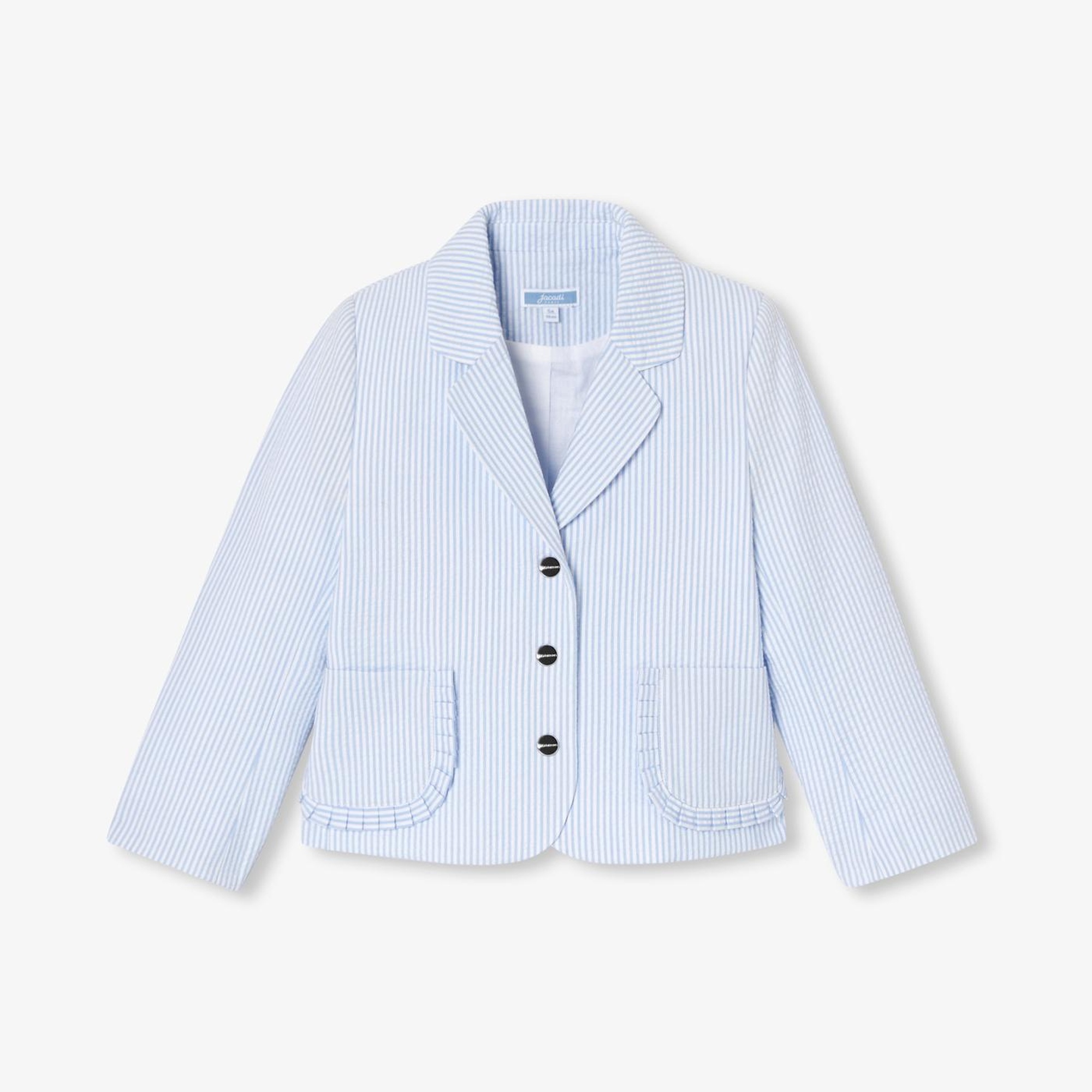 Jacadi Paris Kız Çocuk Gofre Kumaş Ceket