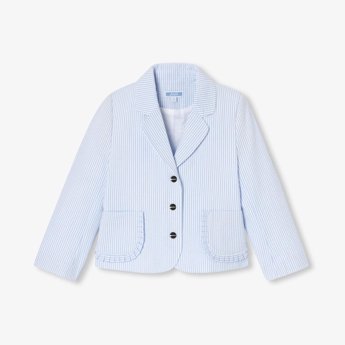  Jacadi Paris Kız Çocuk Gofre Kumaş Ceket