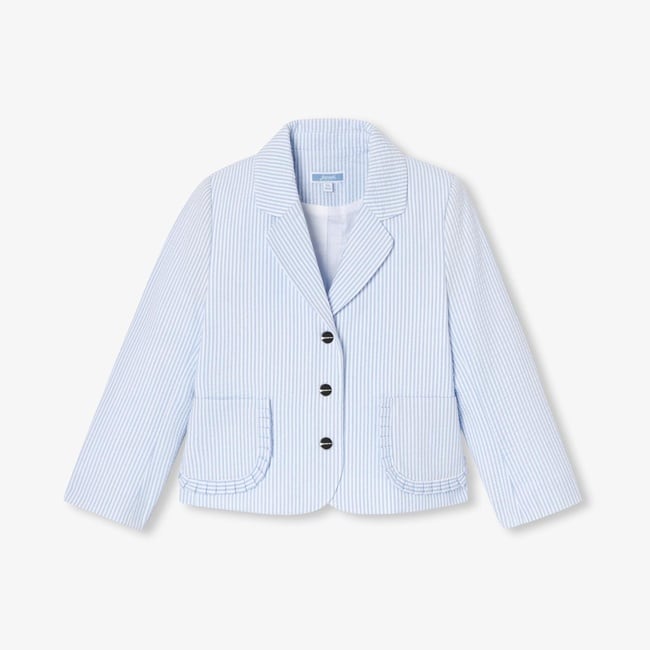  Jacadi Paris Kız Çocuk Gofre Kumaş Ceket