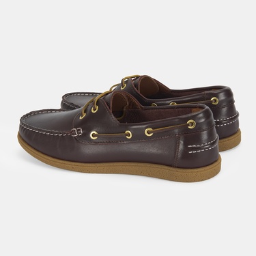  Erkek Kahve Deri Tekne Günlük Ayakkabı