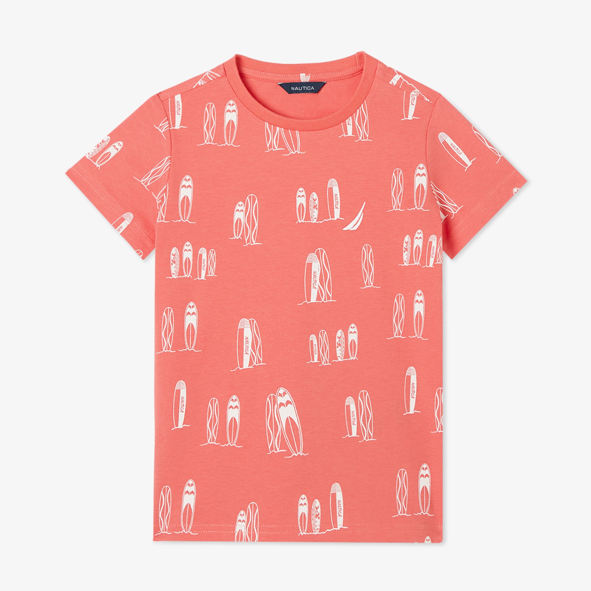 Nautica Erkek Çocuk Kırmızı Regular Fit Baskılı T-Shirt