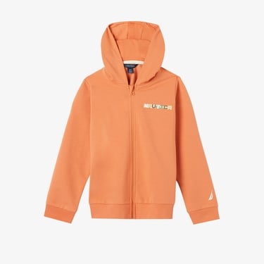  Nautica Erkek Çocuk Turuncu Regular Fit Kapüşonlu Sweatshirt