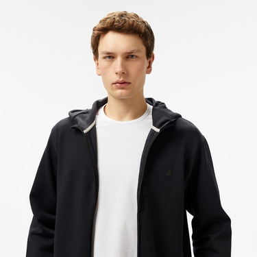 Nautica Erkek Siyah Regular Fit Kapüşonlu Sweatshirt