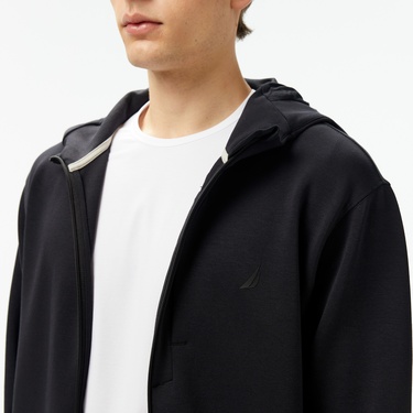  Nautica Erkek Siyah Regular Fit Kapüşonlu Sweatshirt