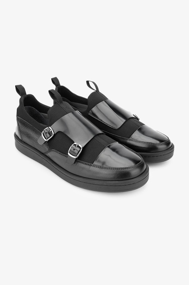  Valmenti Kermin Erkek Siyah Açma Hakiki Deri Casual Ayakkabı